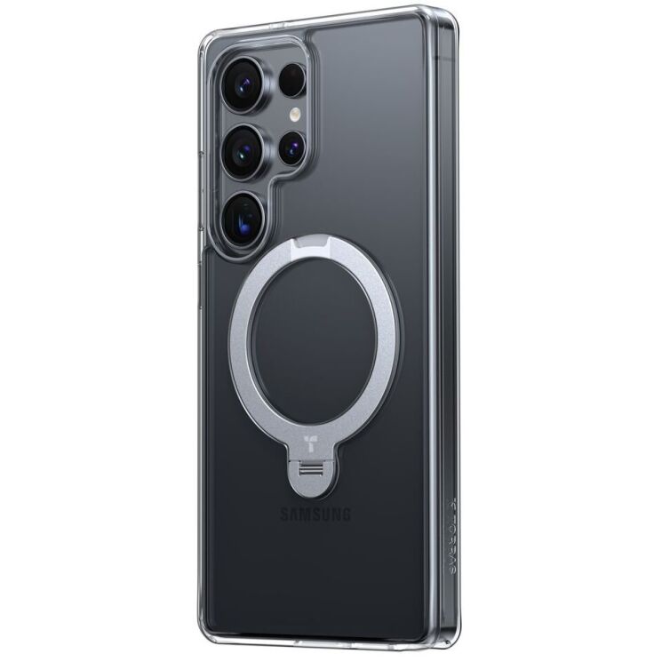 Захисний чохол TORRAS Ostand Spin MagSafe для Samsung Galaxy S25 Ultra (S938) - Transparent: фото 2 з 8
