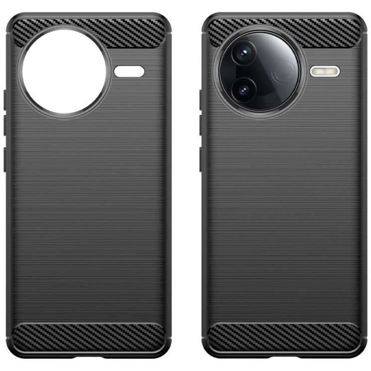 Защитный чехол UniCase Carbon для Xiaomi Poco F7 Pro - Black: фото 2 из 8