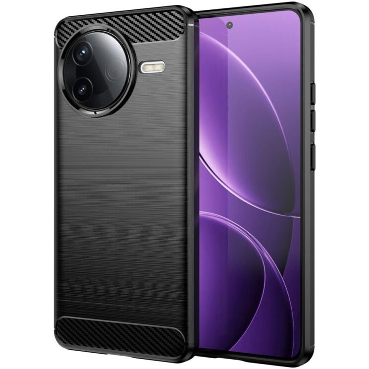 Защитный чехол UniCase Carbon для Xiaomi Poco F7 Pro - Black: фото 1 из 8