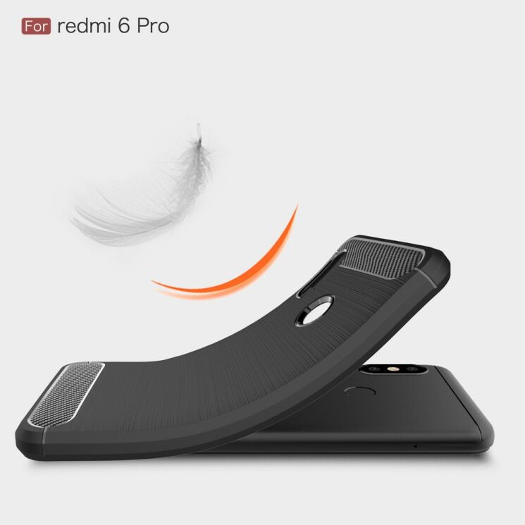 Защитный чехол UniCase Carbon для Xiaomi Redmi 6 Pro / Mi A2 Lite - Red: фото 9 из 10