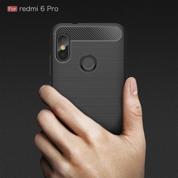 Защитный чехол UniCase Carbon для Xiaomi Redmi 6 Pro / Mi A2 Lite - Red: фото 10 из 10