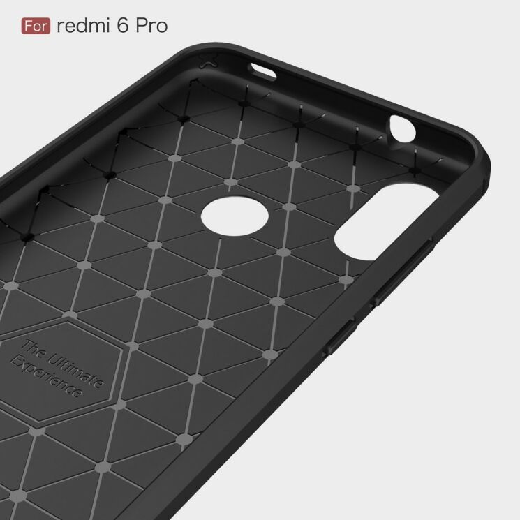 Защитный чехол UniCase Carbon для Xiaomi Redmi 6 Pro / Mi A2 Lite - Red: фото 7 из 10