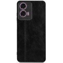 Захисний чохол UniCase Leather Series для Motorola Moto E14 / G04s - Black: фото 1 з 6