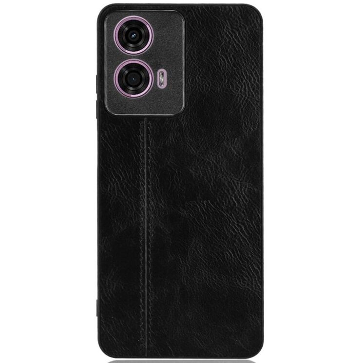 Захисний чохол UniCase Leather Series для Motorola Moto E14 / G04s - Black: фото 1 з 6