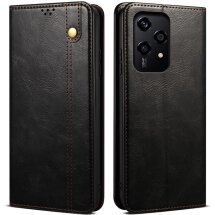Защитный чехол UniCase Leather Wallet для Honor 200 Lite - Black: фото 1 из 6