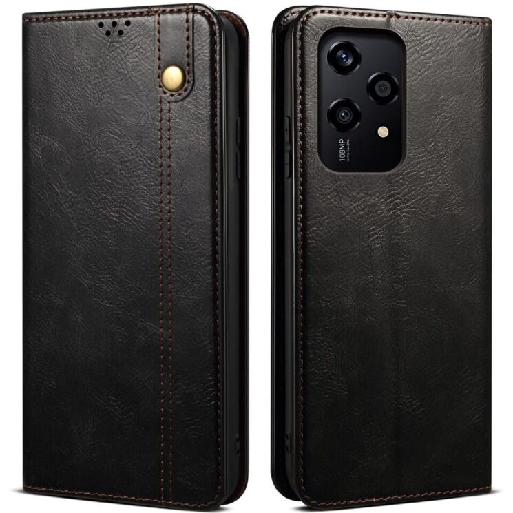 Защитный чехол UniCase Leather Wallet для Honor 200 Lite - Black: фото 1 из 6