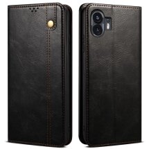 Защитный чехол UniCase Leather Wallet для Nothing Phone (2) - Black: фото 1 из 7