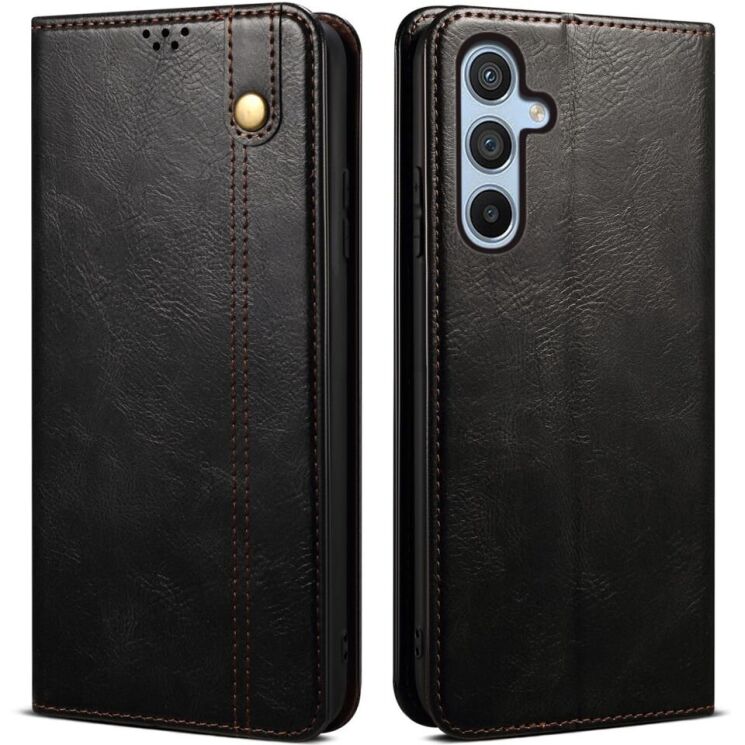 Защитный чехол UniCase Leather Wallet для Samsung Galaxy A54 (A546) - Black: фото 1 из 8