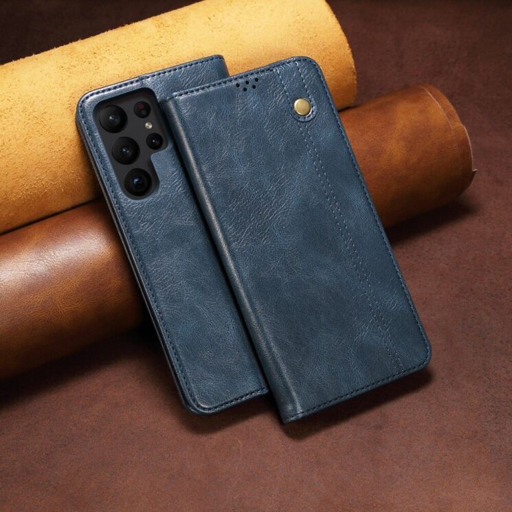 Защитный чехол UniCase Leather Wallet для Samsung Galaxy S25 Ultra (S938) - Blue: фото 7 из 7