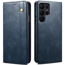 Защитный чехол UniCase Leather Wallet для Samsung Galaxy S25 Ultra (S938) - Blue: фото 1 из 7