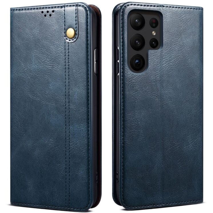Защитный чехол UniCase Leather Wallet для Samsung Galaxy S25 Ultra (S938) - Blue: фото 1 из 7