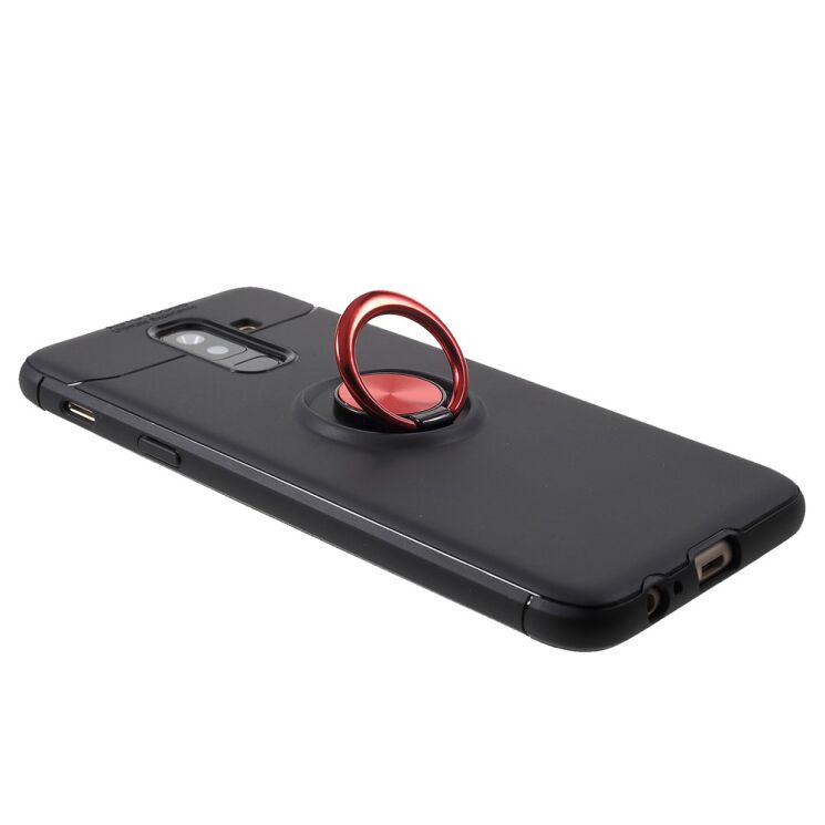 Защитный чехол UniCase Magnetic Ring для Samsung Galaxy J8 2018 (J810) - Black / Red: фото 6 из 7