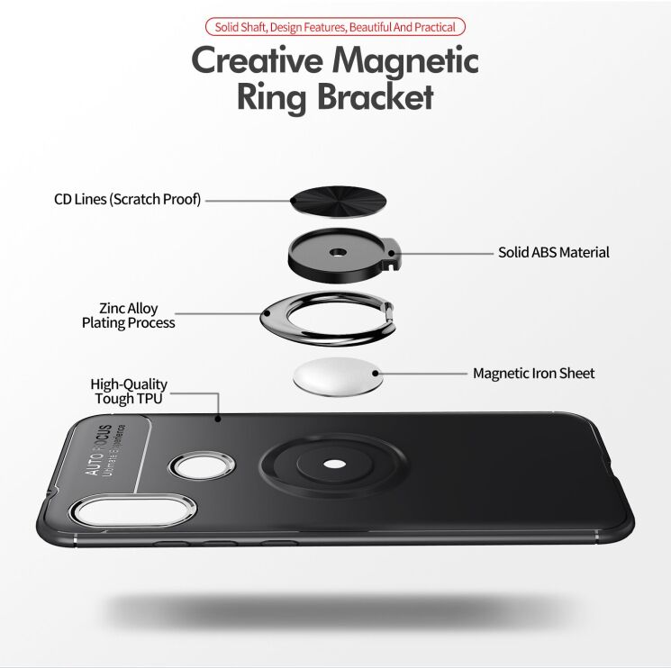 Защитный чехол UniCase Magnetic Ring для Xiaomi Mi Play - Black: фото 18 из 22