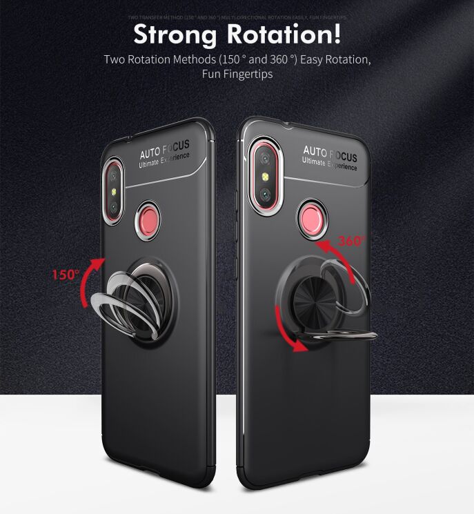 Защитный чехол UniCase Magnetic Ring для Xiaomi Mi Play - Black: фото 16 из 22