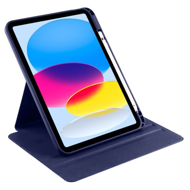 Защитный чехол UniCase Rotary Stand для Apple iPad 10.9 (2022) / iPad 11 (2025) - Dark Blue: фото 4 из 7