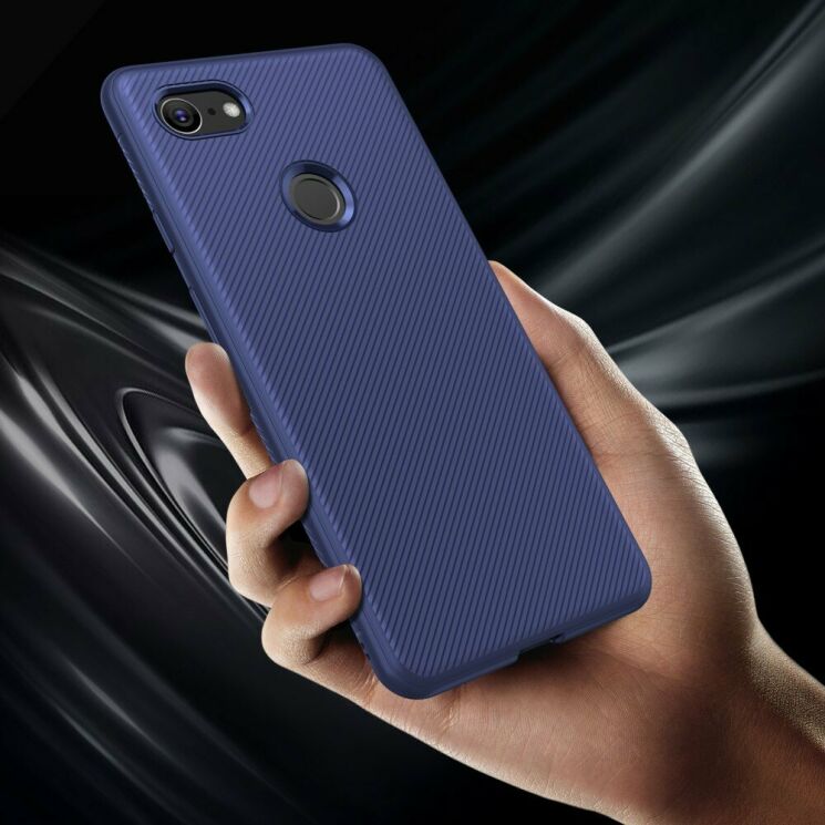 Защитный чехол UniCase Twill Soft для Google Pixel 3 XL - Dark Blue: фото 4 из 7