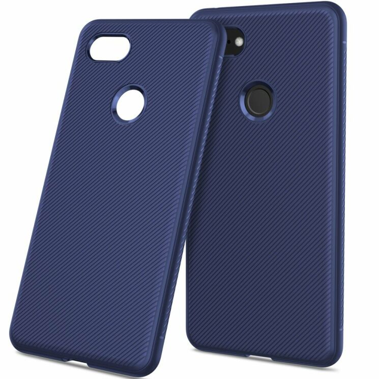 Защитный чехол UniCase Twill Soft для Google Pixel 3 XL - Dark Blue: фото 1 из 7
