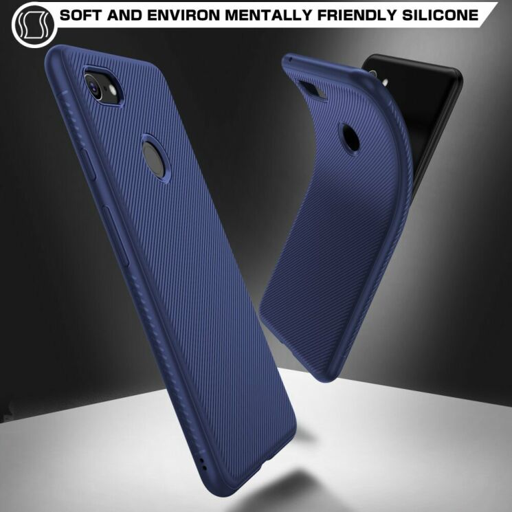 Защитный чехол UniCase Twill Soft для Google Pixel 3 XL - Dark Blue: фото 2 из 7