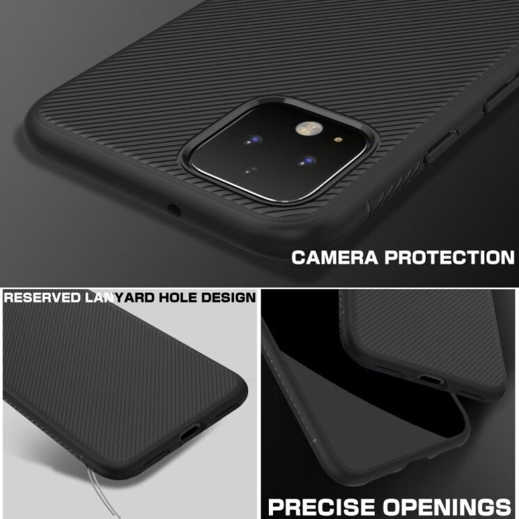 Защитный чехол UniCase Twill Soft для Google Pixel 4 XL - Black: фото 4 из 8