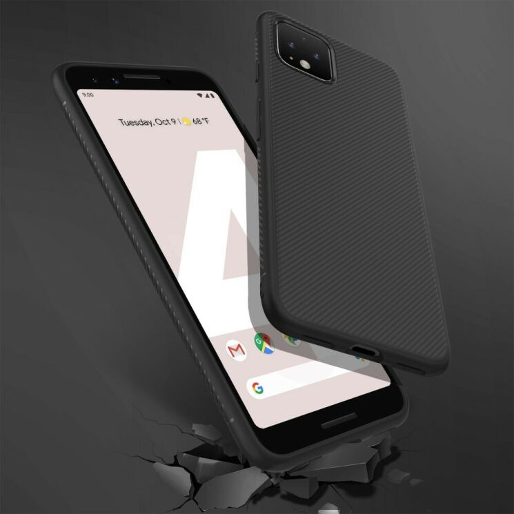 Защитный чехол UniCase Twill Soft для Google Pixel 4 XL - Black: фото 7 из 8