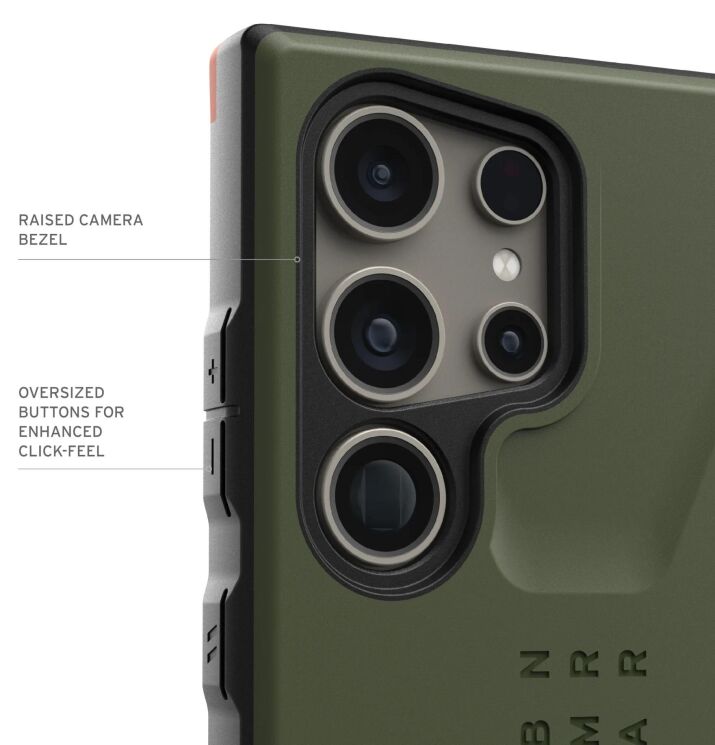 Защитный чехол URBAN ARMOR GEAR (UAG) Civilian для Samsung Galaxy S24 Ultra (S928) 214439117272 - Olive Drab: фото 10 из 12