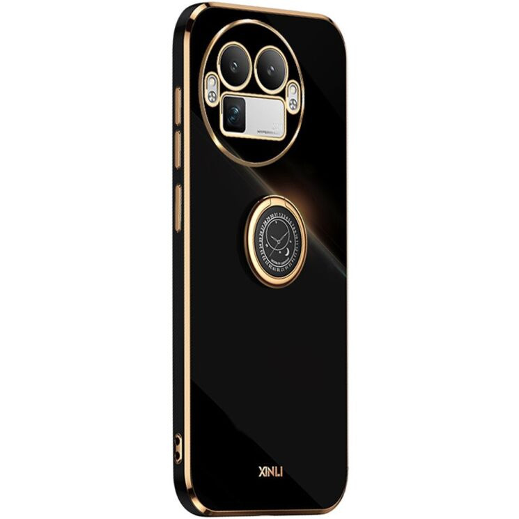 Защитный чехол XINLI Porcelain Ring для Realme GT 8 Pro - Black: фото 1 из 7