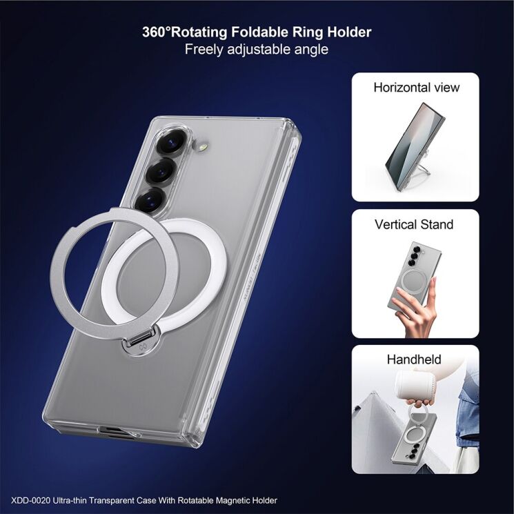 Захисний комплект XUNDD Air MagSafe для Samsung Galaxy Fold 7 - Transparent: фото 2 з 8