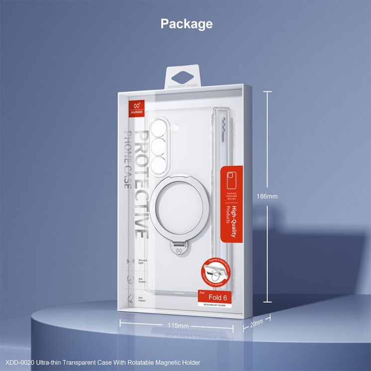 Захисний комплект XUNDD Air MagSafe для Samsung Galaxy Fold 7 - Transparent: фото 8 з 8