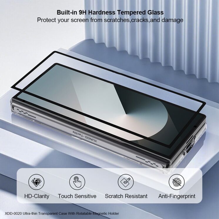 Захисний комплект XUNDD Air MagSafe для Samsung Galaxy Fold 7 - Transparent: фото 6 з 8