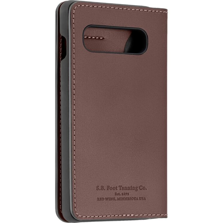 Защитный чехол Platinum Leather Wallet для Samsung Galaxy S10 (G973) - Brown: фото 2 из 6