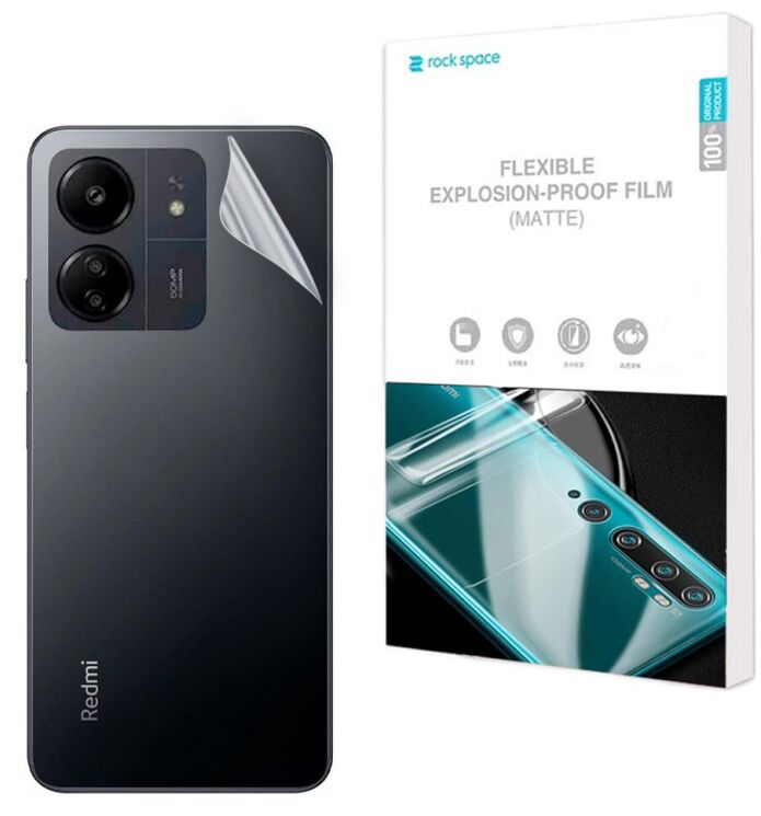 Антиблікова плівка на задню панель RockSpace Explosion-Proof Matte для Xiaomi Redmi 13C / Poco C65: фото 1 з 9