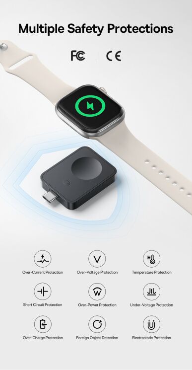 Беспроводное зарядное устройство Baseus MagPro (2.5W) для Apple Watch (P10264106123-00) - Black: фото 13 из 14