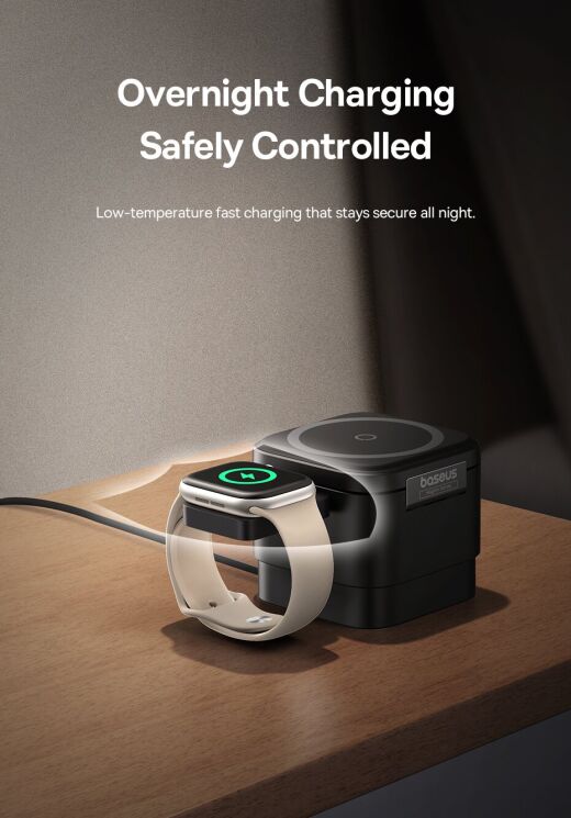 Беспроводное зарядное устройство Baseus MagPro (2.5W) для Apple Watch (P10264106123-00) - Black: фото 12 из 14