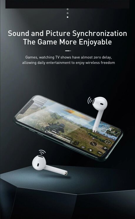 Бездротові навушники Baseus Encok True Wireless Earphones W04 (NGW04-02) - White: фото 16 з 24