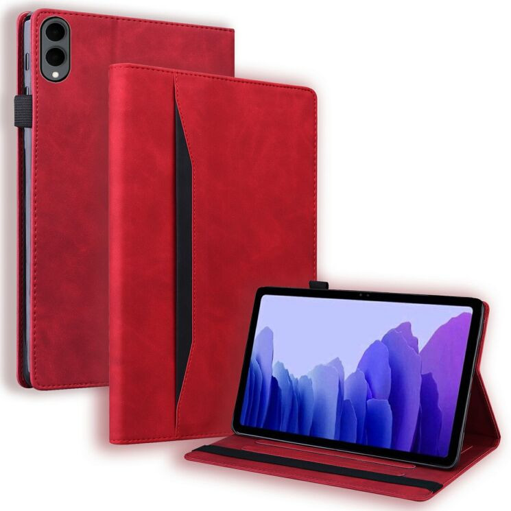 Чехол Deexe Business Style для Samsung Galaxy Tab S12 Plus - Red: фото 1 из 9