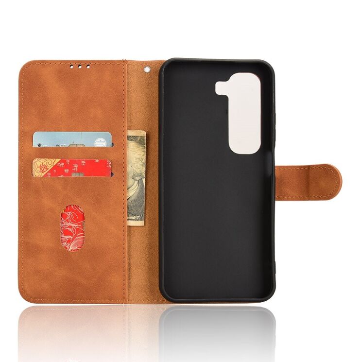 Чехол Deexe Classic Wallet для Infinix Hot 50 - Brown: фото 5 из 7