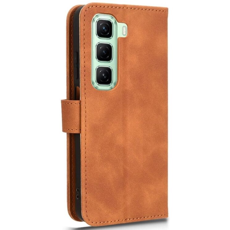 Чехол Deexe Classic Wallet для Infinix Hot 50 - Brown: фото 3 из 7