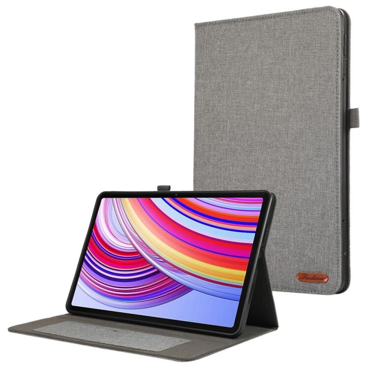 Чехол Deexe Cloth Style для Xiaomi Redmi Pad Pro / Poco Pad - Grey: фото 1 из 6
