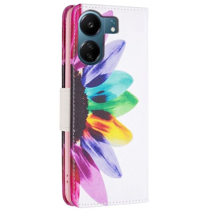 Чехол Deexe Life Style Wallet для Xiaomi Redmi 13C / Poco C65 - Sunflower: фото 4 из 6