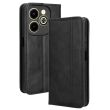 Чохол Deexe Retro Style для Infinix Hot 40i - Black (345006B)
