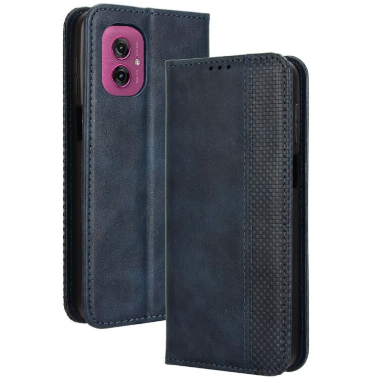 Чохол Deexe Retro Style для Motorola Moto G55 - Blue: фото 1 з 7