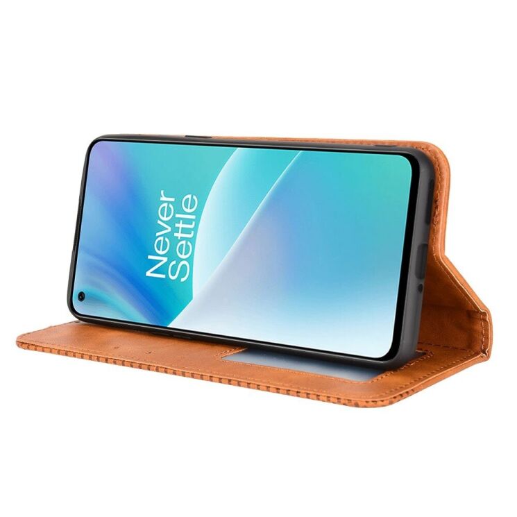 Чохол-книжка Deexe Retro Style для OnePlus Nord 2T - Brown: фото 3 з 7