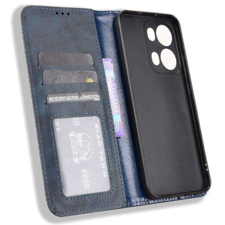 Чохол Deexe Retro Style для OPPO Reno 13 Pro 5G - Blue: фото 4 з 7