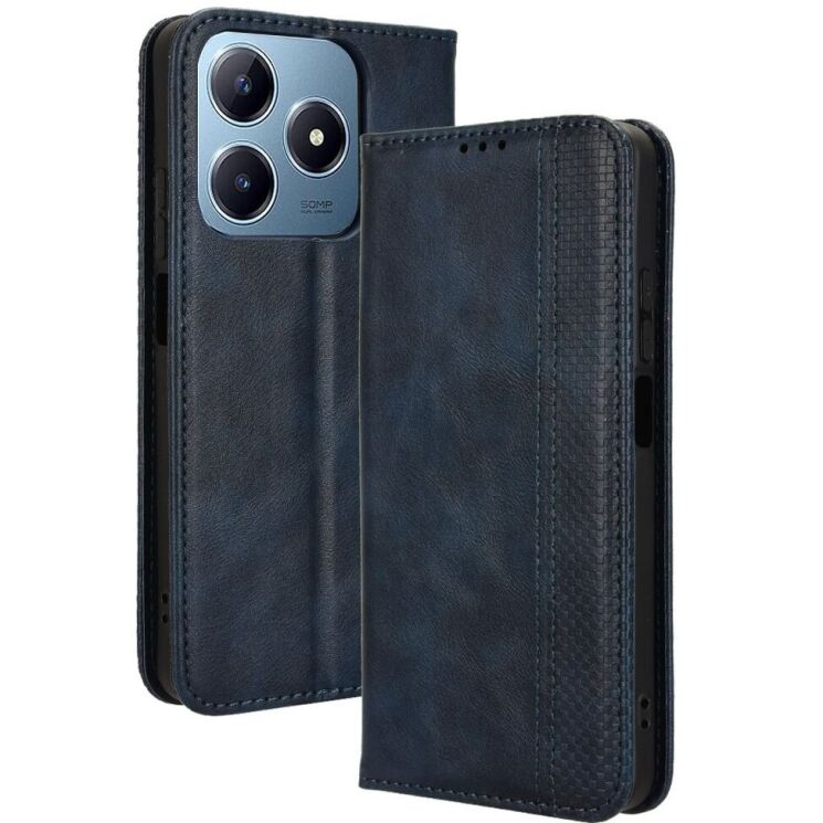 Чохол Deexe Retro Style для Realme C63 / C61 / Note 60x - Blue: фото 1 з 7