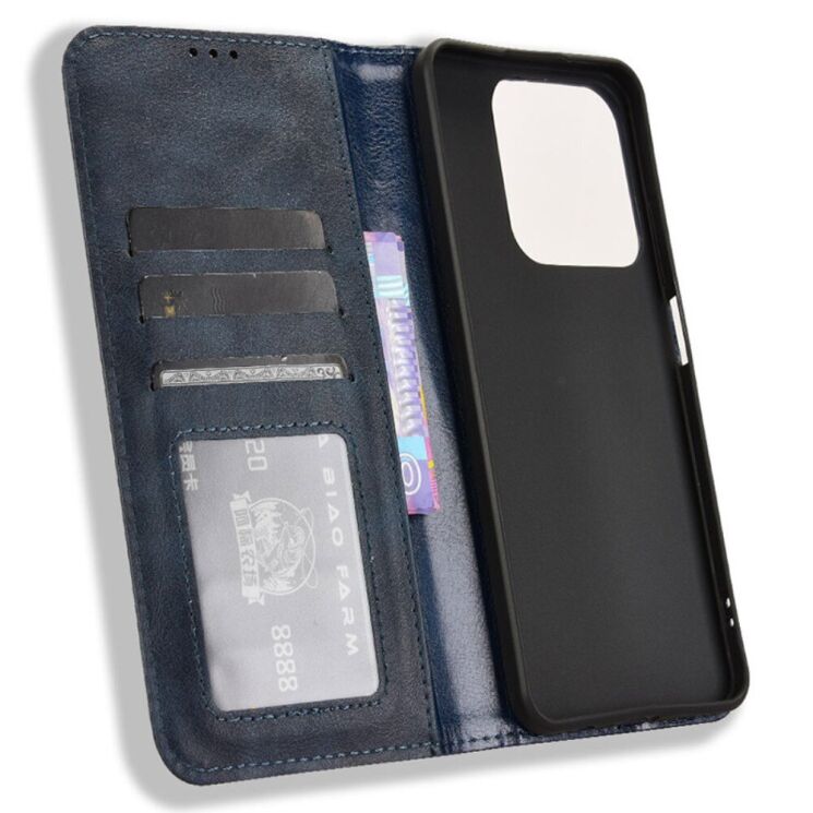 Чохол Deexe Retro Style для Realme C63 / C61 / Note 60x - Blue: фото 4 з 7