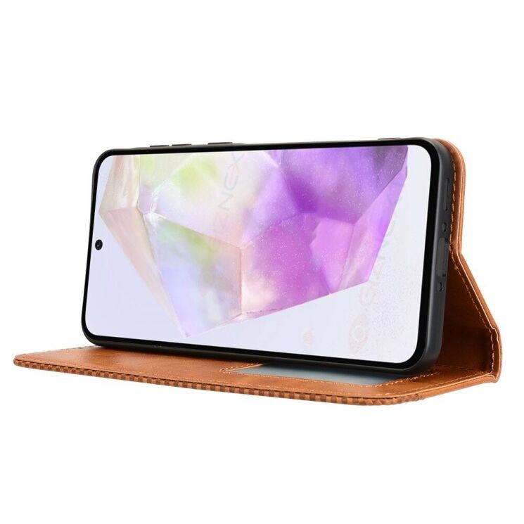 Чехол Deexe Retro Style для Samsung Galaxy A56 (A566) - Brown: фото 3 из 7