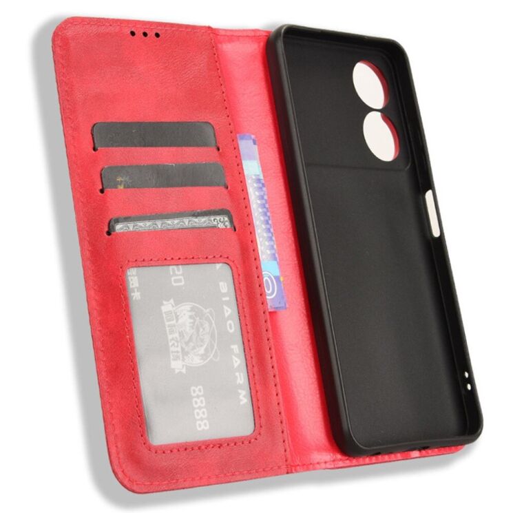 Чехол Deexe Retro Style для ZTE Blade A34 - Red: фото 4 из 7