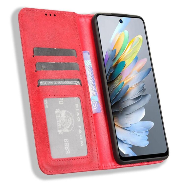 Чохол Deexe Retro Style для ZTE Blade A75 - Red: фото 2 з 7