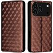 Чехол Deexe Rhombus Book для iPhone 18 Pro / 17 Pro - Brown (423620Z)