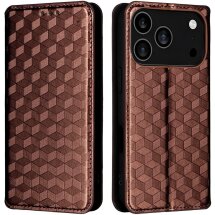 Чохол Deexe Rhombus Book для iPhone 18 Pro / 17 Pro - Brown: фото 1 з 10